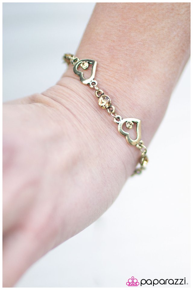 Paparazzi Bracelet ~ My Heart Will Go On - Brass