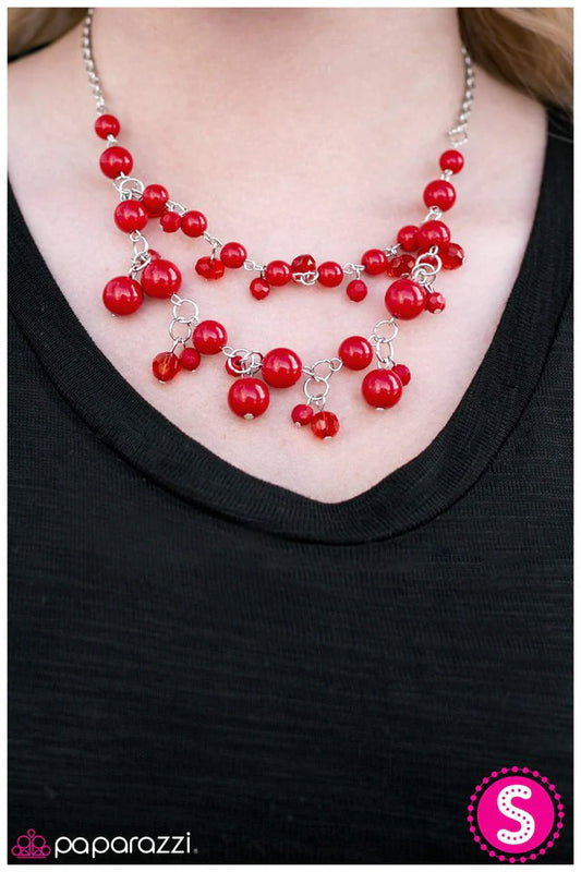 Paparazzi Necklace ~ My Best Friends Wedding - Red