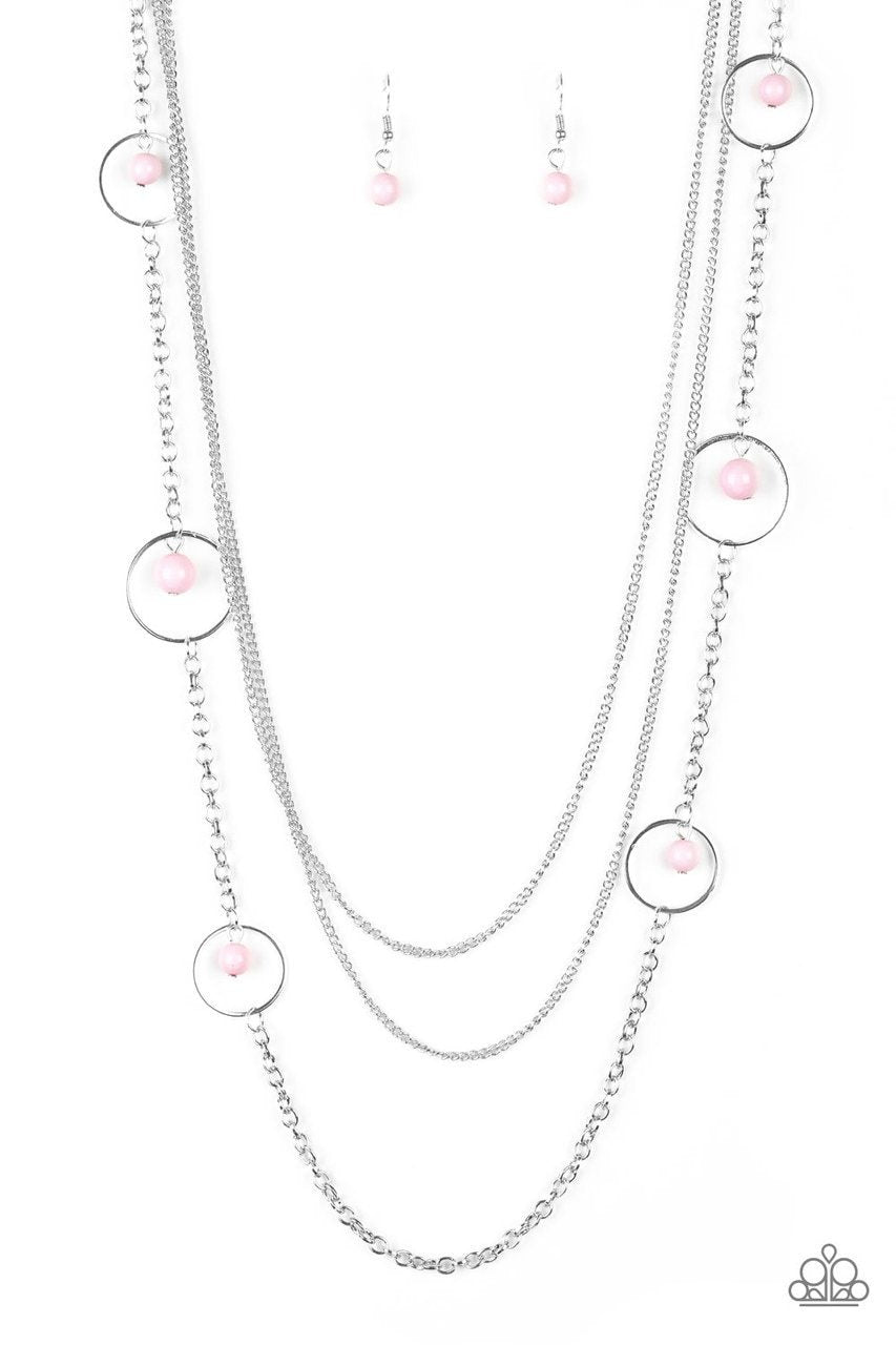 Paparazzi Necklace ~ Collectively Carefree - Pink
