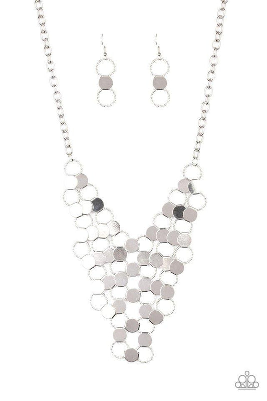 Paparazzi Necklace ~ Net Result - Silver