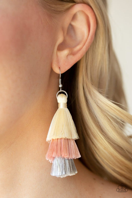 Paparazzi Earring ~ Hold On To Your Tassel! - Pink