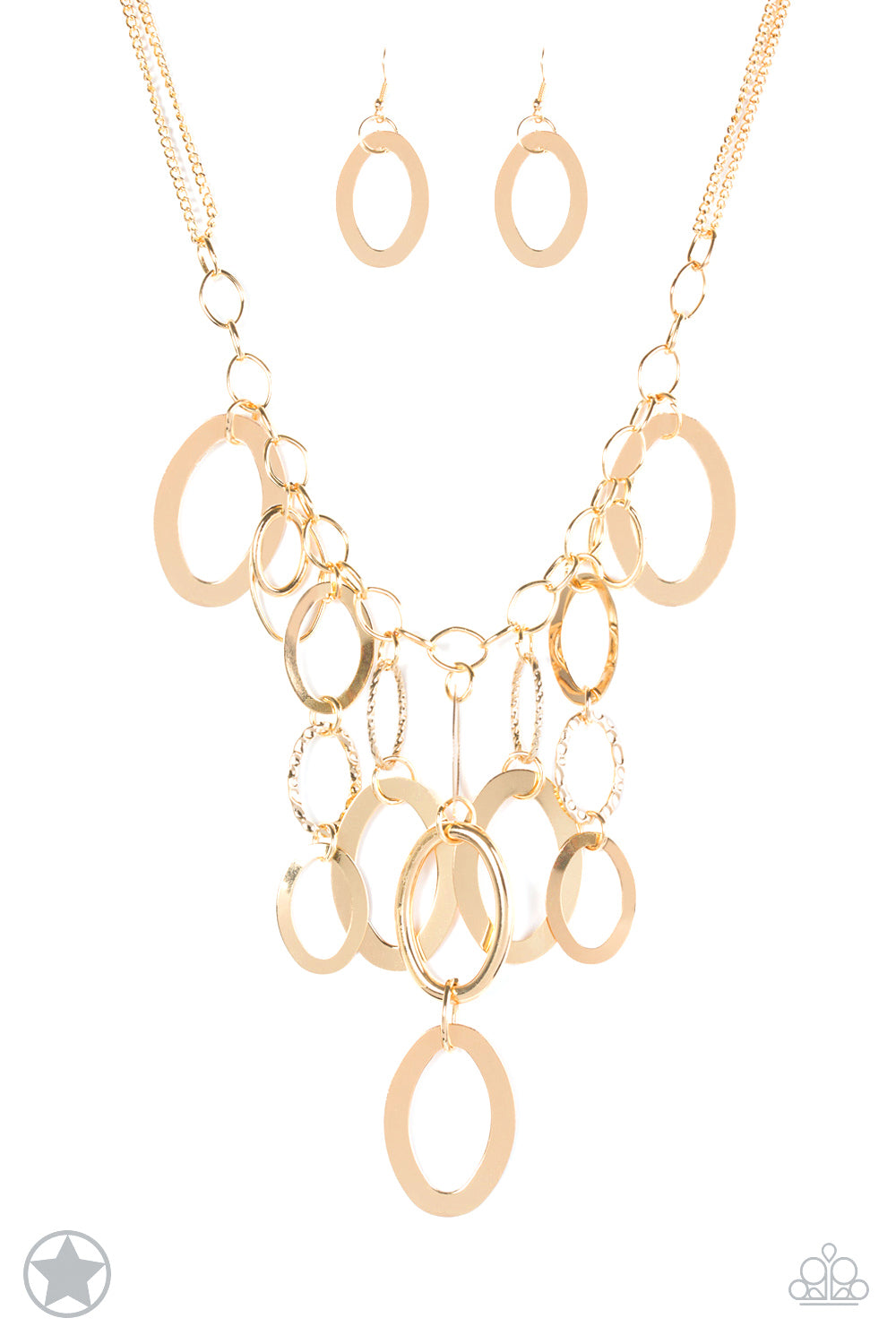 Paparazzi Necklace Blockbuster - Golden Spell - Gold