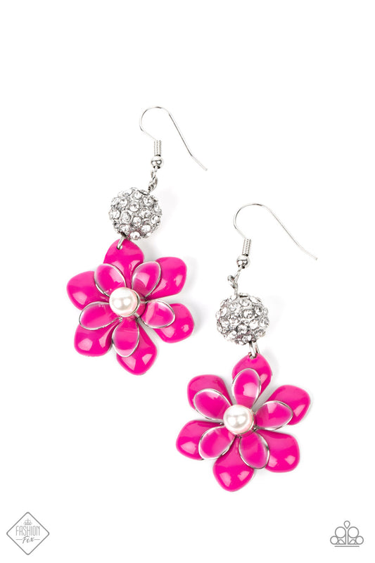 Paparazzi Earring ~ Bewitching Botany - Pink