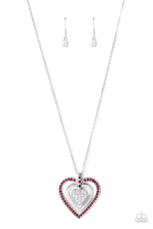 Paparazzi Necklace ~ Bless Your Heart - Red