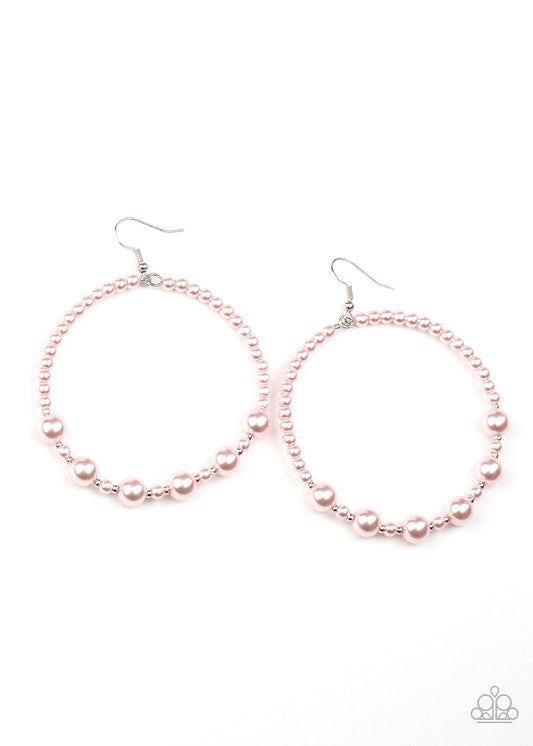 Paparazzi Earring ~ Boss Posh - Pink