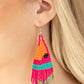 Paparazzi Earrings -   Brightly Beaded - Pink
