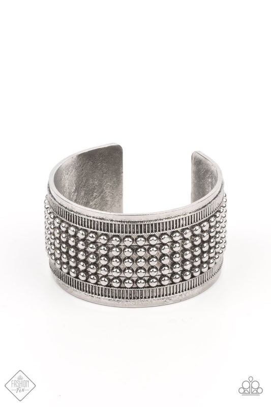 Paparazzi Bracelet Fashion Fix April 2021 ~ Bronco Bust - Silver