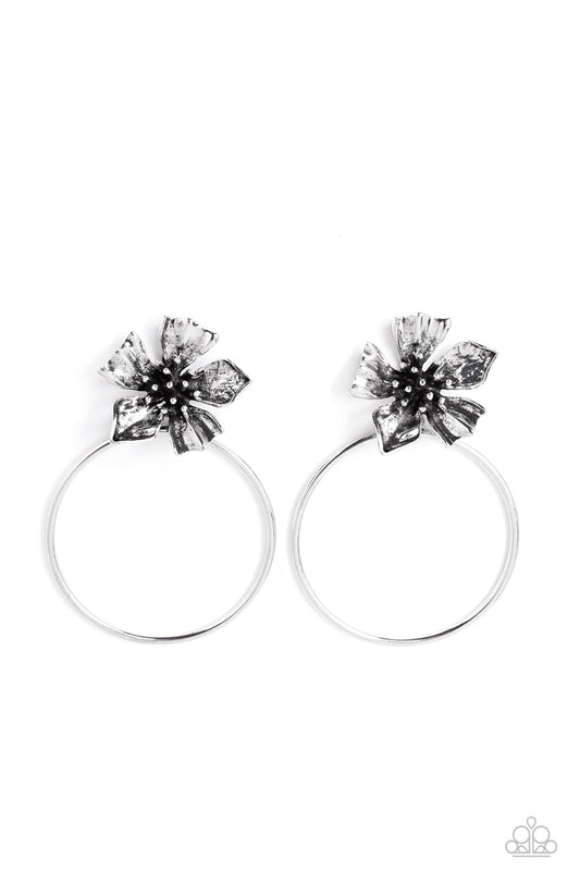 Paparazzi Earring ~ Buttercup Bliss - silver