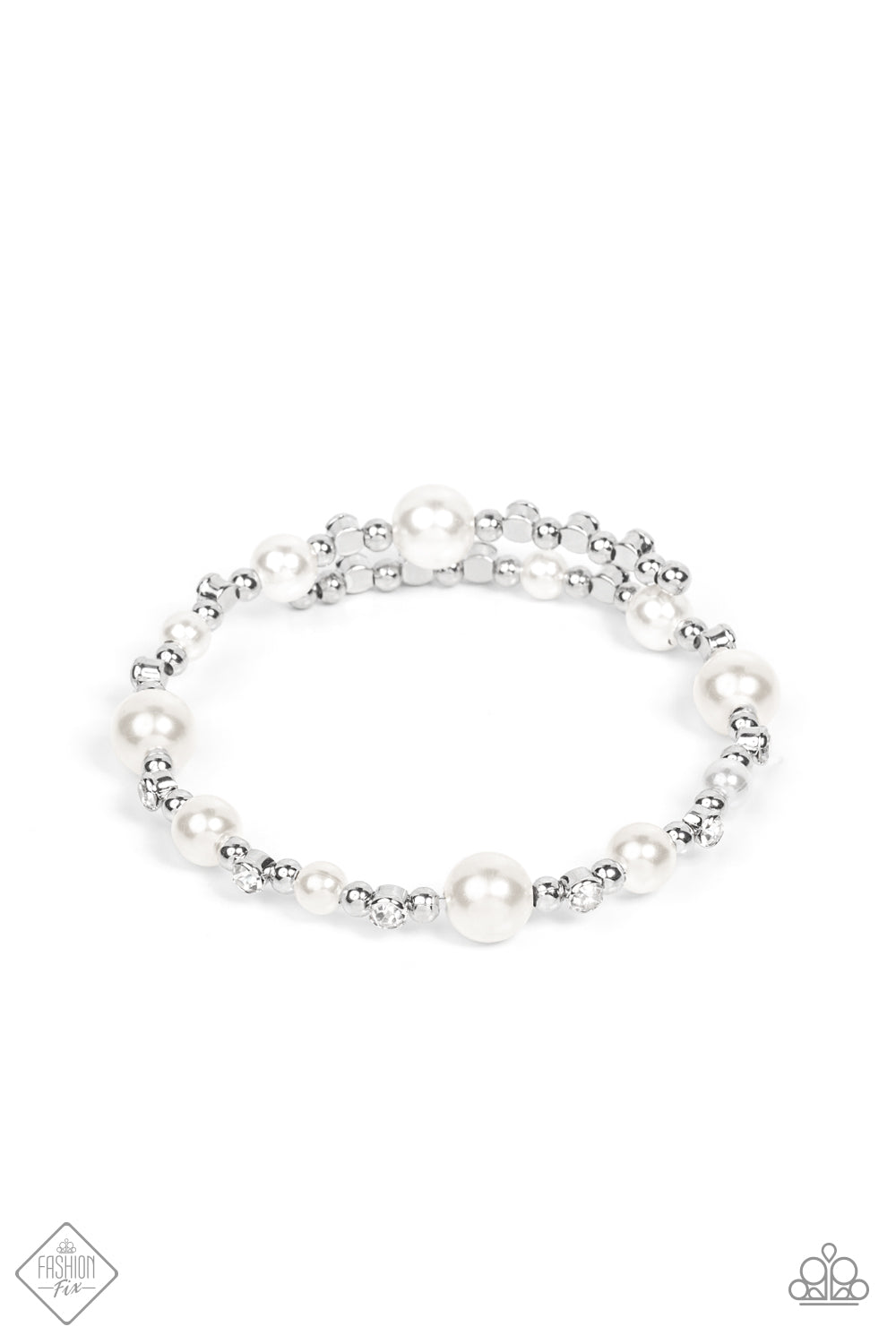 Pulsera Paparazzi ~ Chicly Celebrity - Blanco