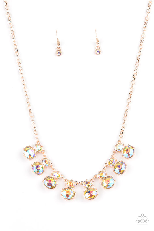 Paparazzi Necklace ~ Cosmic Countess - Rose Gold