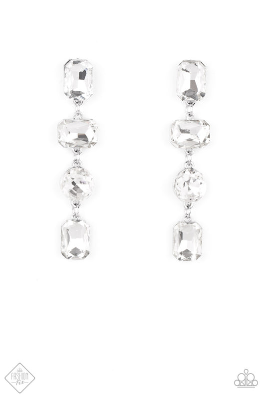 Paparazzi Earring Fashion Fix March 2021 ~ Cosmic Heiress - White