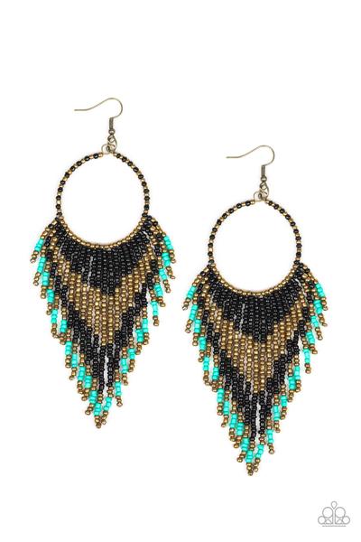 Paparazzi Earring ~ Live Off The BADLANDS - Black