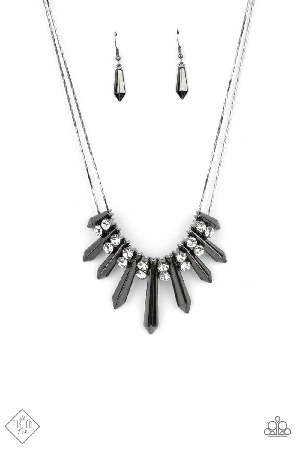 Paparazzi Necklace Fashion Fix May 2021 ~ Dangerous Dazzle - Black