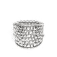 Anillo Paparazzi Fashion Fix 21 ~ Decoro con puntos - Plata