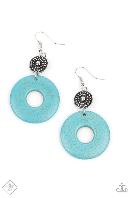 Paparazzi Earring Fashion Fix April 2021 ~ Earthy Epicenter - Blue