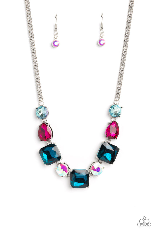 Collar Paparazzi ~ Borde elevado - Multicolor