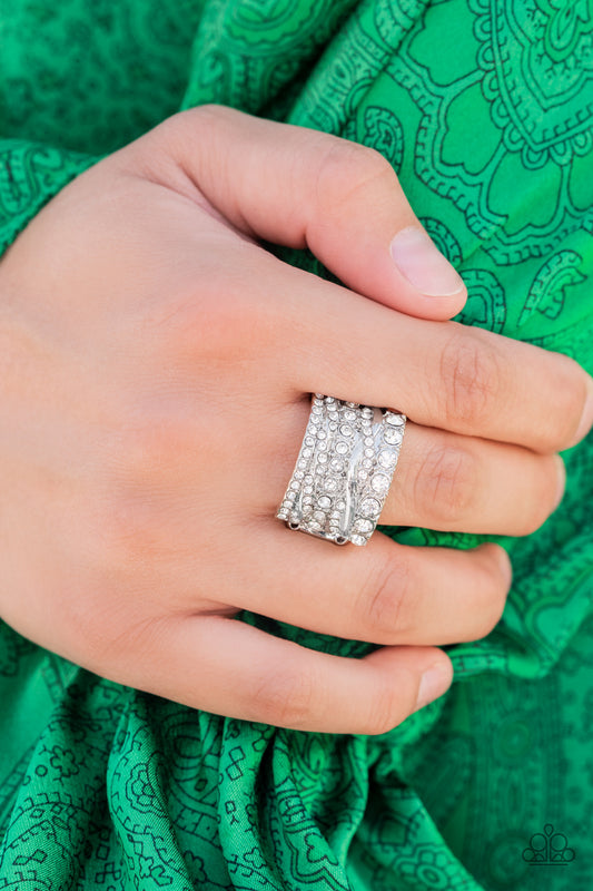 Paparazzi Ring ~ Exclusive Elegance - White