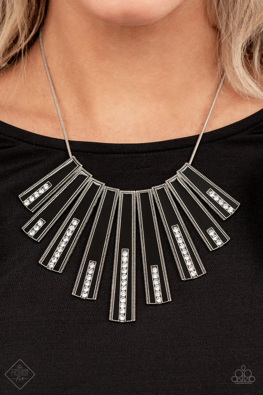 Paparazzi Necklace ~ FAN-tastically Deco - Black