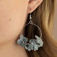 Paparazzi Earring ~ Flirty Florets - Silver