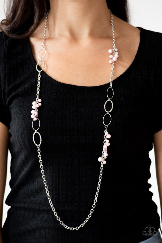 Paparazzi Necklace ~ Flirty Foxtrot - Pink