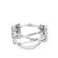 Pulsera Paparazzi Fashion Fix de junio de 2021 ~ Hautely Hammered - Plata