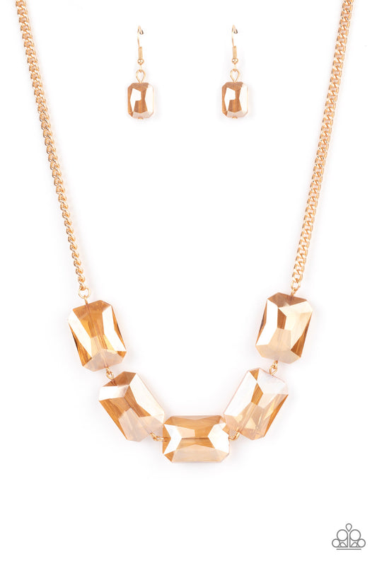 Paparazzi Necklace EMP Exclusive ~ Heard It On The HEIR-Waves - Gold