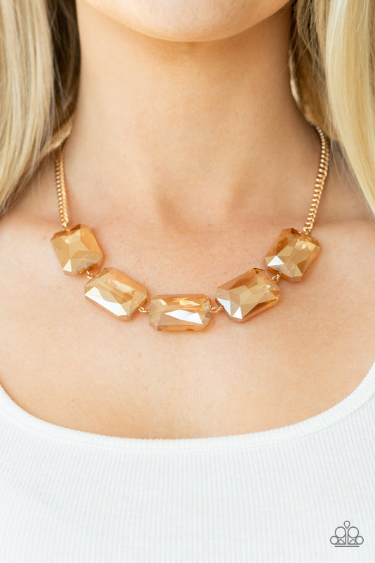 Paparazzi Necklace EMP Exclusive ~ Heard It On The HEIR-Waves - Gold
