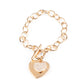 Pulsera Paparazzi ~ Heartbeat Bedazzle - Oro