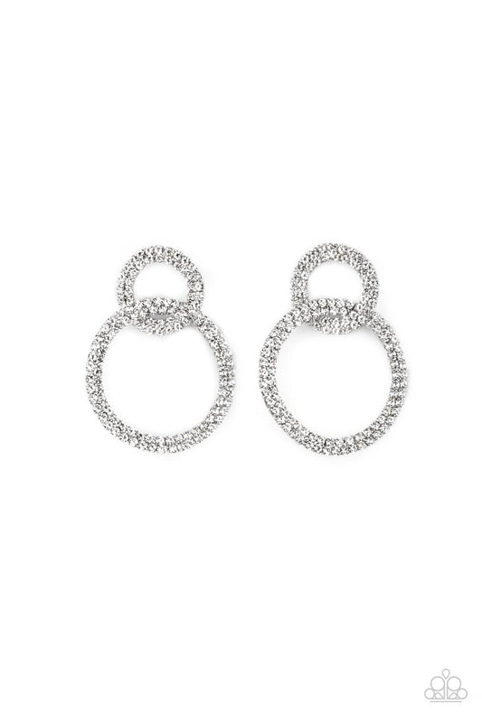 Paparazzi Earring ~ Intensely Icy - Black