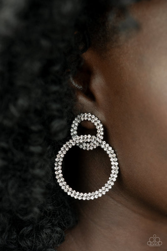 Paparazzi Earring ~ Intensely Icy - Black