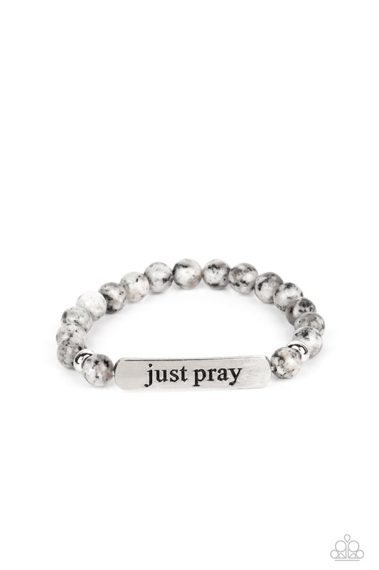 Paparazzi Bracelet ~ Just Pray - Silver