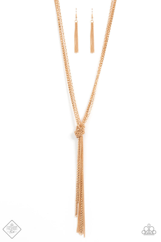 Paparazzi Necklace ~ KNOT All There - Gold