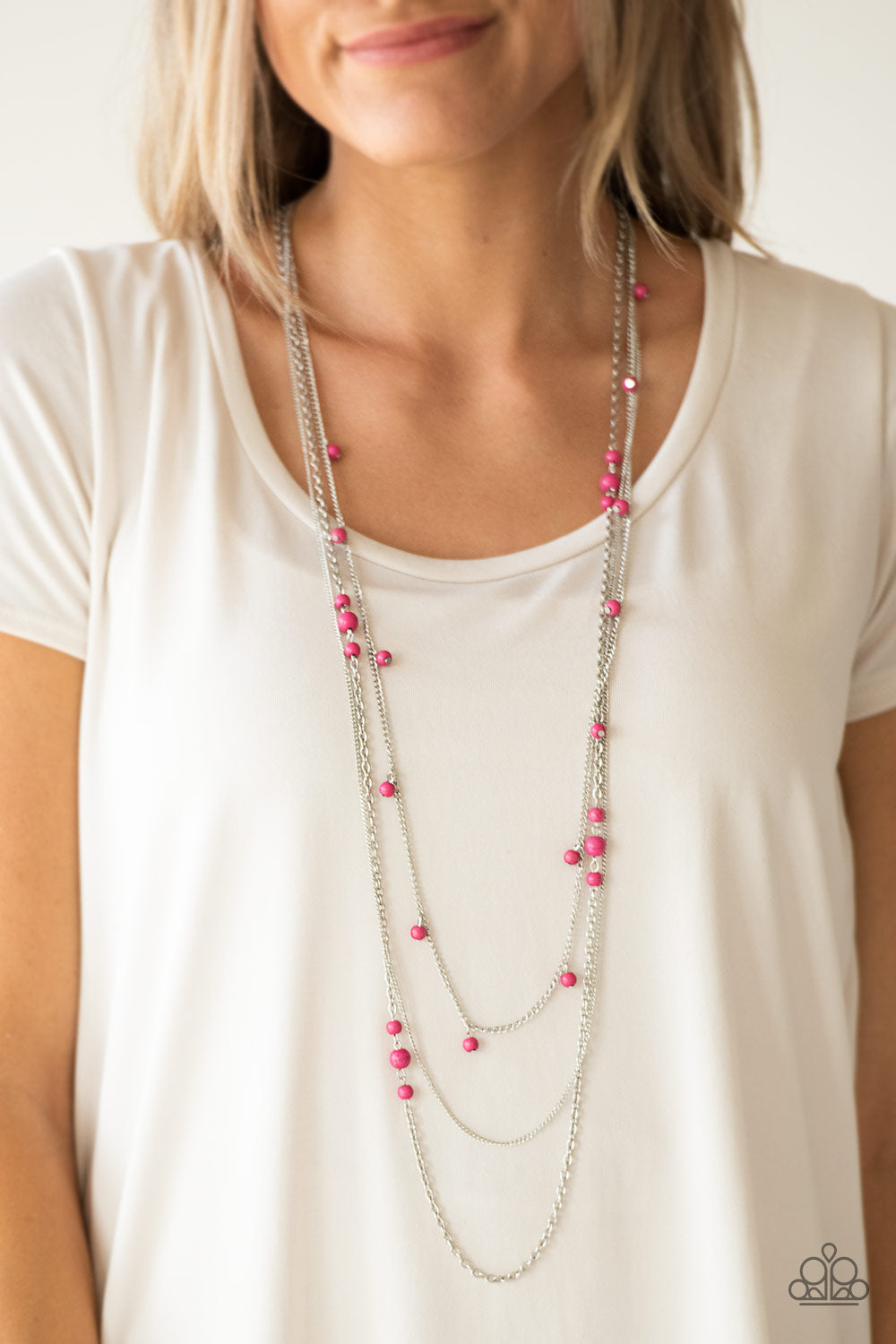 Paparazzi Necklace ~ Laying The Groundwork - Pink