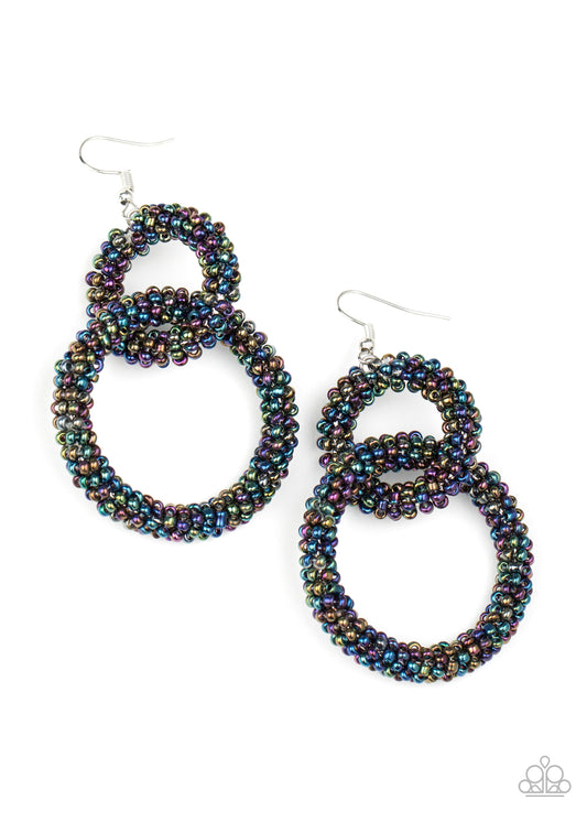 Paparazzi Earring EMP Exclusive ~ Luck BEAD a Lady - Multi