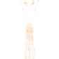 Paparazzi Necklace ~ Macrame Majesty - Fashion Fix Nov 2020 - White