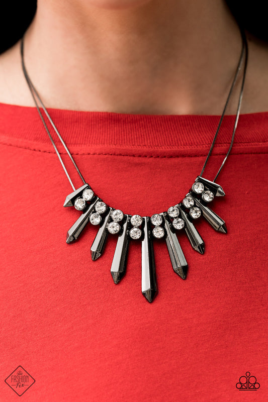 Paparazzi Necklace Fashion Fix May 2021 ~ Dangerous Dazzle - Black