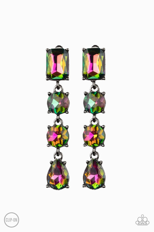 Pendientes CLIP-ON Paparazzi - Make A-LIST - Multicolor