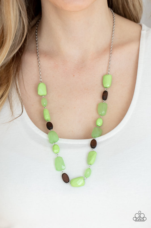 Paparazzi Necklace ~ Meadow Escape - Green