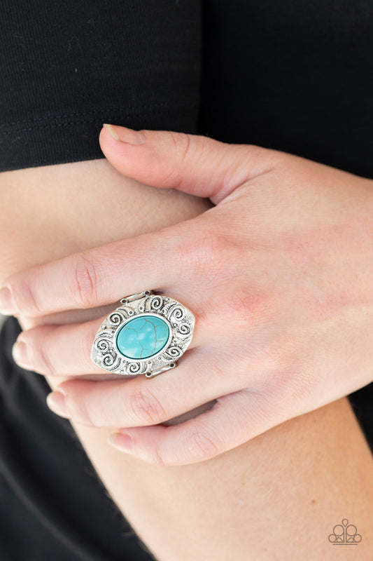 Paparazzi Ring ~ Mega Mother Nature - Blue