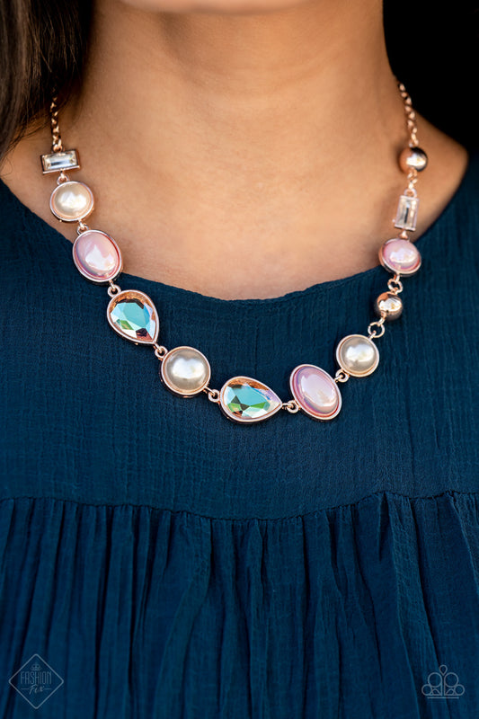 Collar Paparazzi ~ Nautical Nirvana - Oro rosa