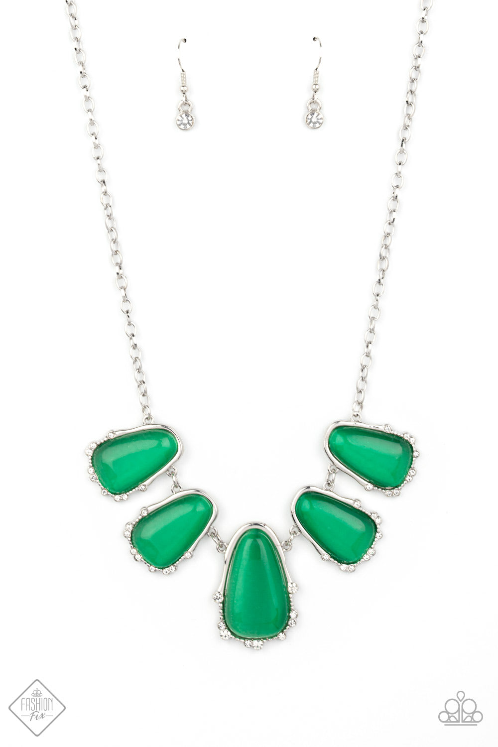 Newport Princess - Green Cat's Eye Stone Necklace - March 2021 Fashion