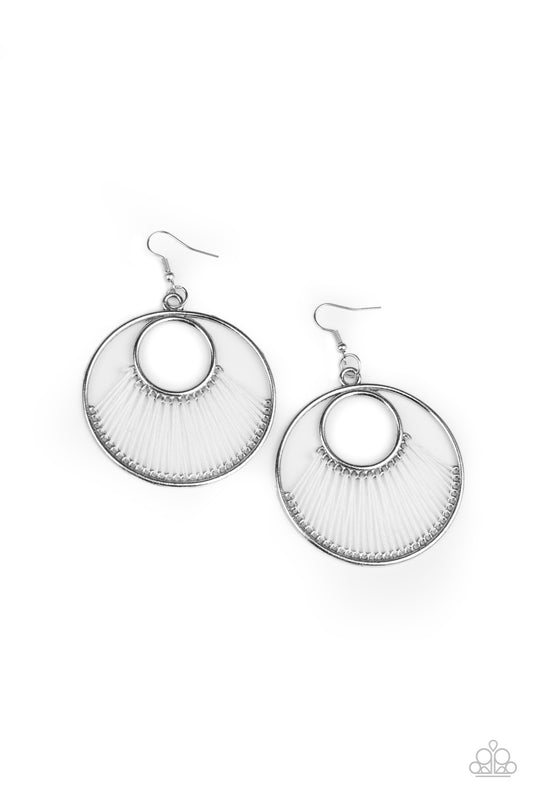 Paparazzi Earring ~ Really High-Strung - White