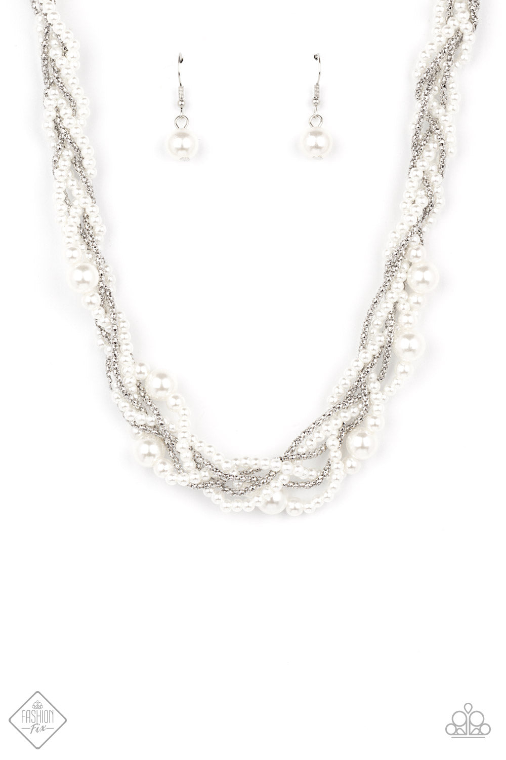 Paparazzi Necklace Fashion Fix March 2021 ~ Royal Reminiscence - White