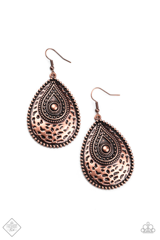 Paparazzi Earrings ~ Rural Muse - Fashion Fix Nov 2020 - Copper