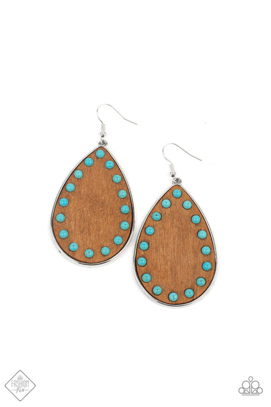 Pendientes Paparazzi Fashion Fix de junio de 2021 ~ Rustic Refuge - Azul