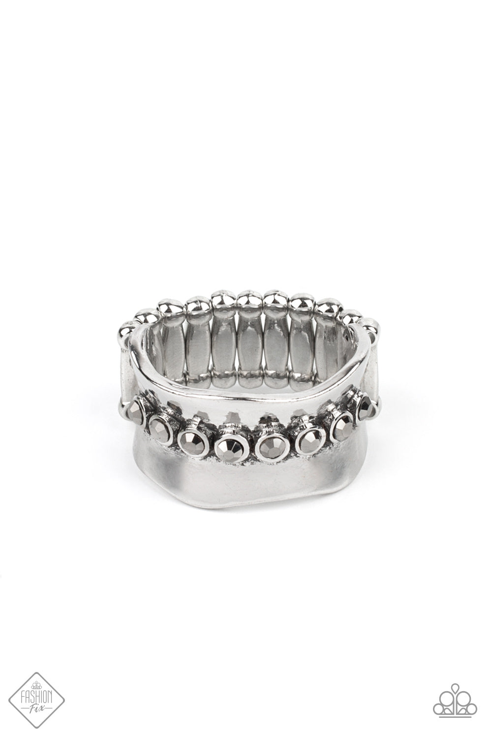 Paparazzi Ring Fashion Fix June 2021 ~ Scintillating Smolder - Silver