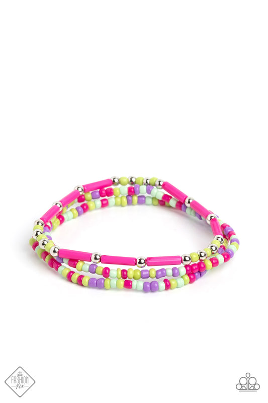 Paparazzi Bracelet ~ Shoreline Sketch - Pink