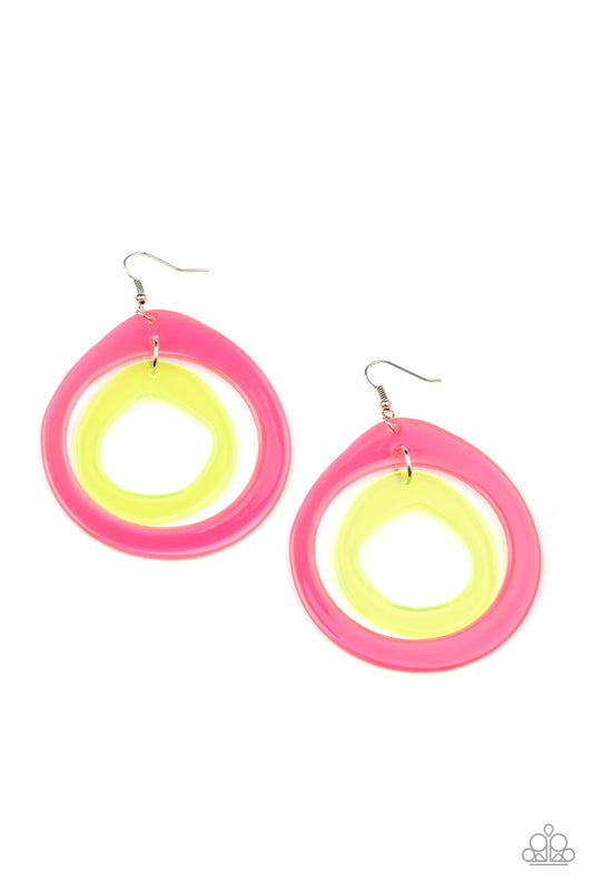 Paparazzi Earring ~ Show Your True NEONS - Multi