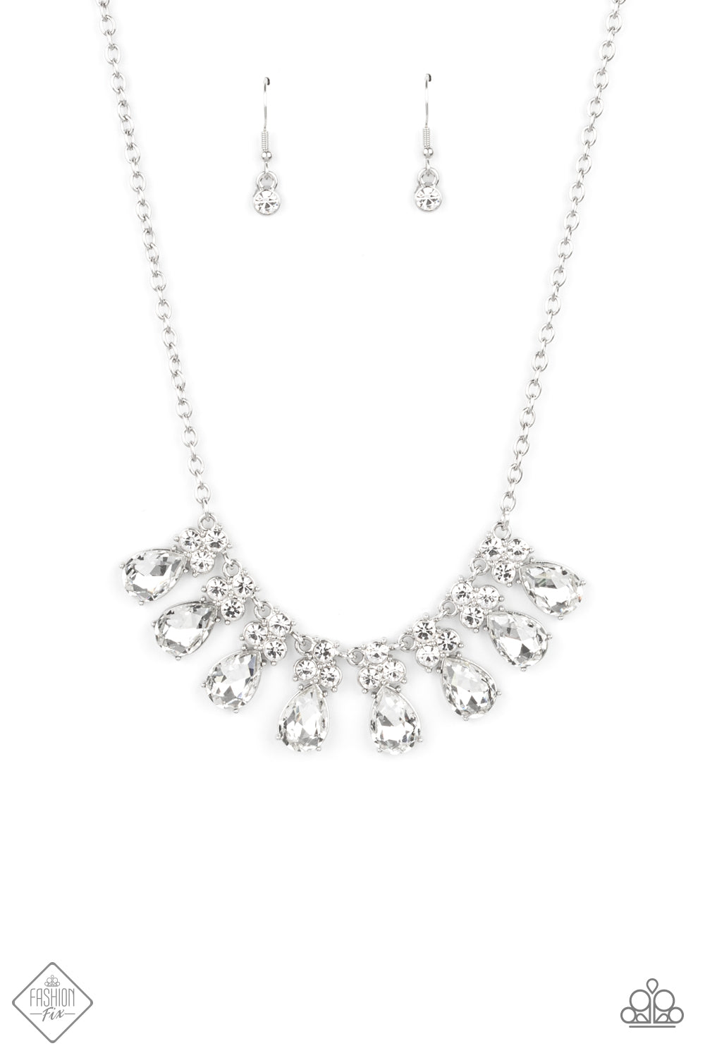 Paparazzi Necklace Fashion Fix May 2021 ~ Sparkly Ever After - White