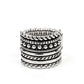 Paparazzi Ring Fashion Fix April 2021 ~ Stacked Odds - Silver